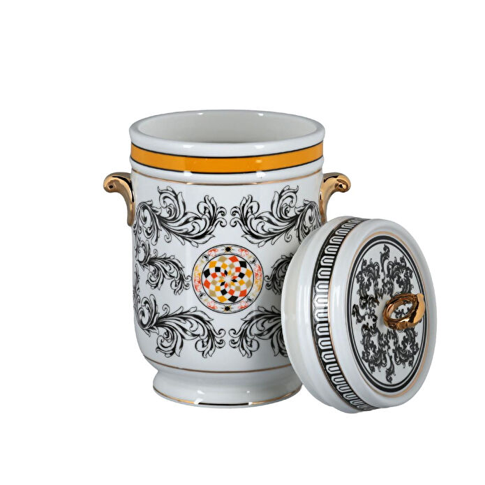 Lucky Art Margery Bone Kulplu Kavanoz 22cm