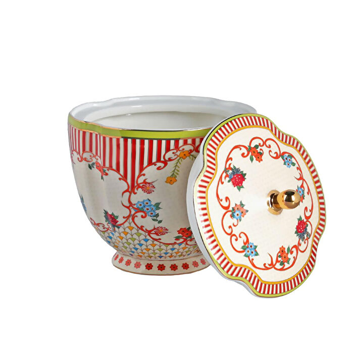 Lucky Art Fiora Bone Kavanoz 14cm