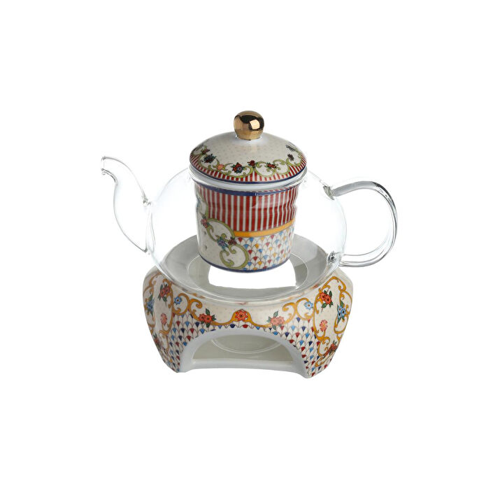 Lucky Art Fiora Bone Isiticili Cam Demlik