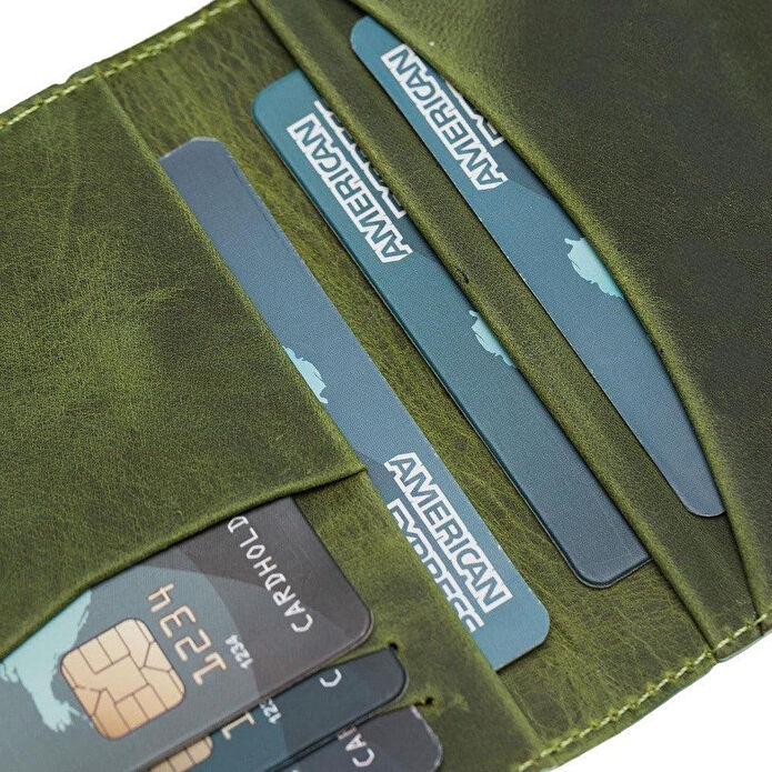 Bloominbag Bloomledger Mediterranean Olive Hakiki Deri Bifold Cüzdan