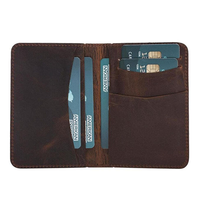 Bloominbag Bloomledger Amberwood Hakiki Deri Bifold Cüzdan