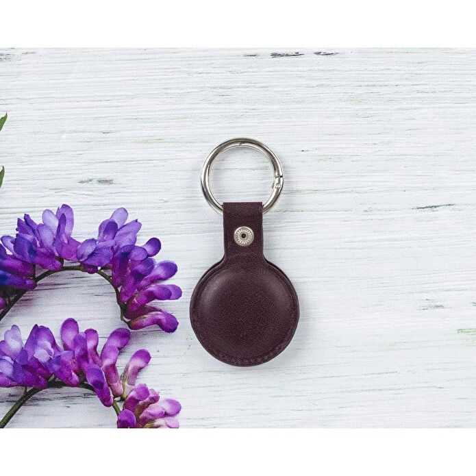 Bloominbag Bloompaw Crimson Flame Hakiki Deri Airtag Kılıfı