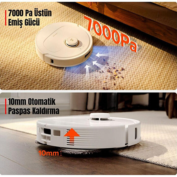 Roborock Qrevo Maxv Akıllı Robot Süpürge Beyaz