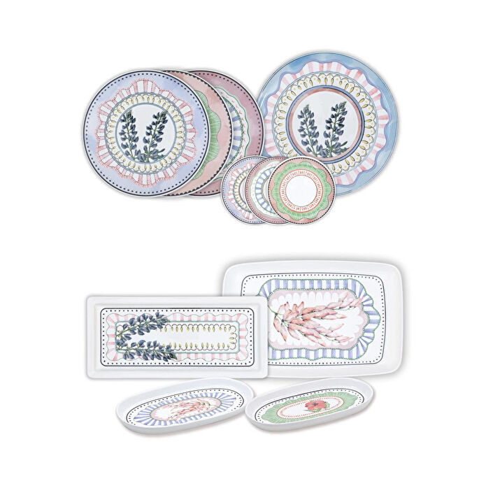 The Mia Spring Kahvaltı Takımı 6 Kişilik 19 Parça Set 2