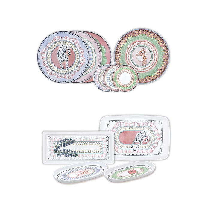 The Mia Spring Kahvaltı Takımı 6 Kişilik 19 Parça Set 1