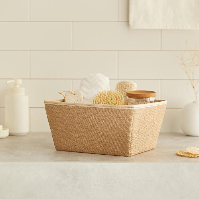 Ocean Home Textile 2'li Jüt Kutu Set 27 X 20 X 13,5 Cm