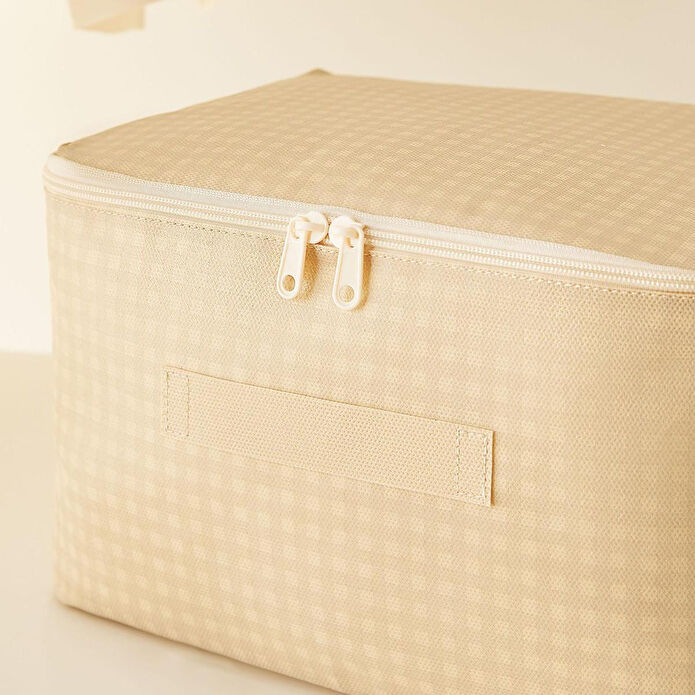 Home Wave 4'lü Küçük Boy Bej Pötikare Hurç Set 30 X 22 X 18 Cm