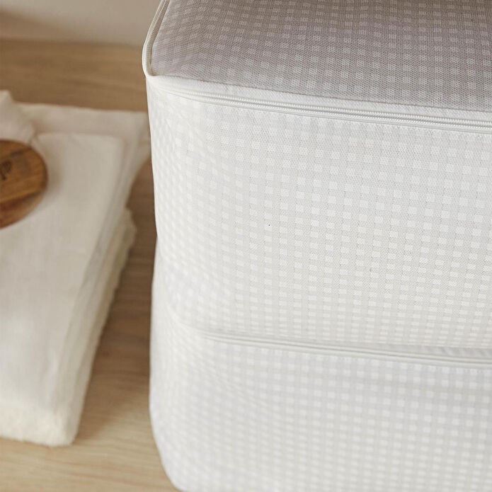 Home Wave 4'lü Mega Boy Gri Pötikare Baza Altı Hurç Set 74 X 46 X 22 Cm