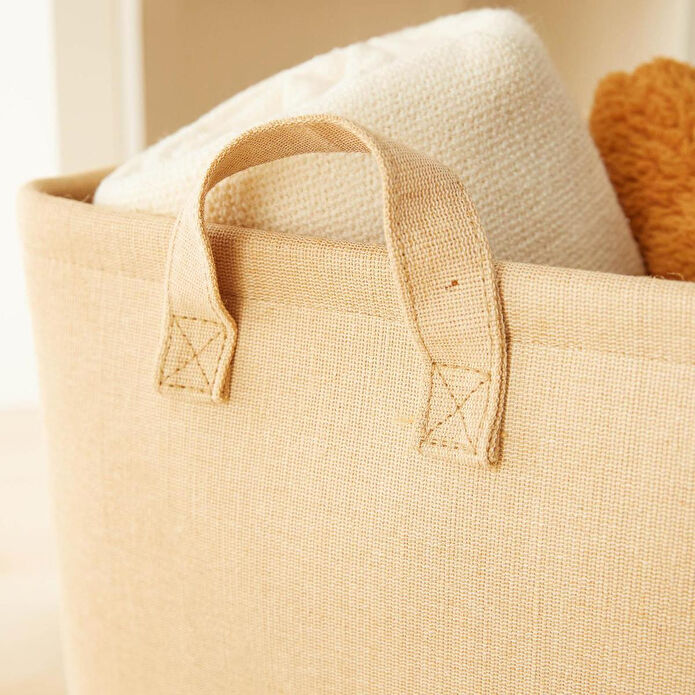 Ocean Home Textile Çocuk Odası Jüt Keten Kumaş Sepet 30 X 30 X 30 Cm