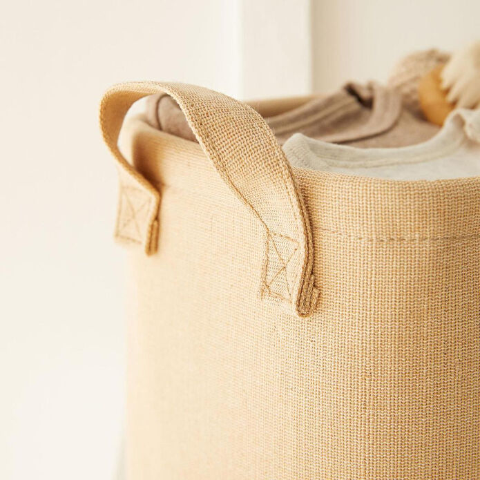 Ocean Home Textile Çocuk Odası Jüt Keten Kumaş Sepet 24 X 17 X 14 Cm