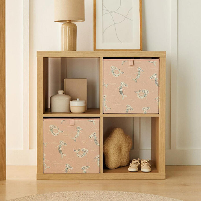 Ocean Home Textile 2'li Çocuk Odası Deniz Kızı Kutu Set 33 X 30 X 33 Cm