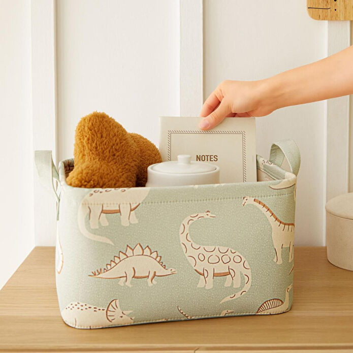 Ocean Home Textile Çocuk Odası Dinozor Sepet 30 X 21 X 18 Cm