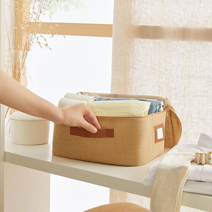 Ocean Home Textile 4'lü Jüt Hurç Set 2 Adet 30 X 22 X 18 / 2 Adet 52 X 28 X 21 Cm