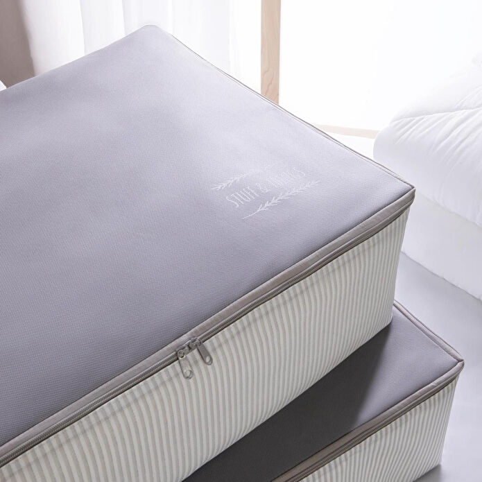 Ocean Home Textile 4'lü Gri Renk Stuff & Things Baza Altı Hurç Set