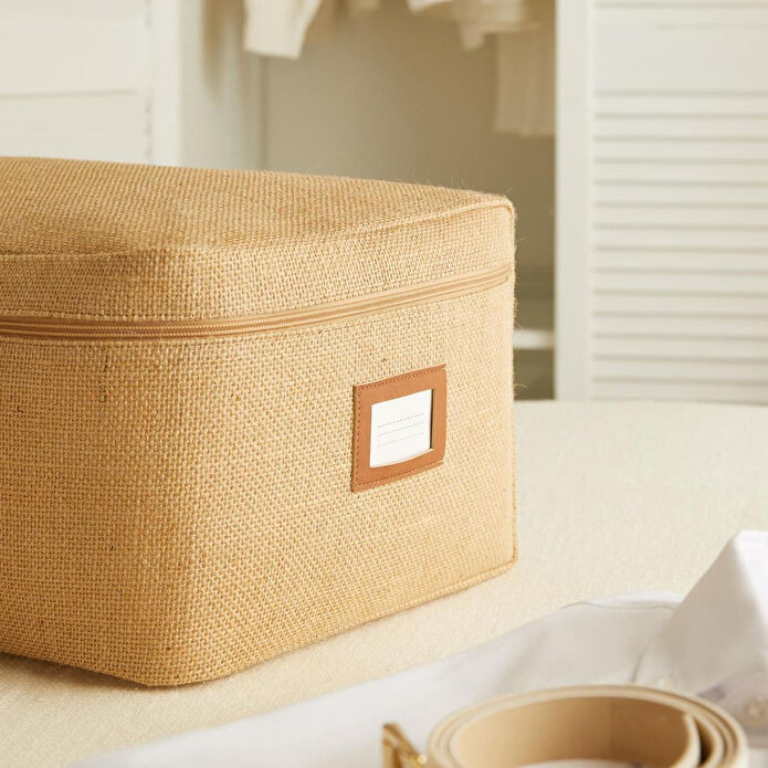 Ocean Home Textile 3'lü Jüt Baza Altı Hurç Set 1 Adet 52 X 28 X 21 / 2 Adet 62 X 46 X 22 Cm