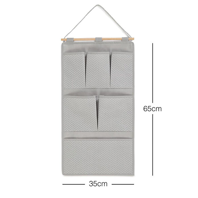 Ocean Home Textile Gri Balıksırtı Duvar Tipi Düzenleyici 35 X 65 Cm