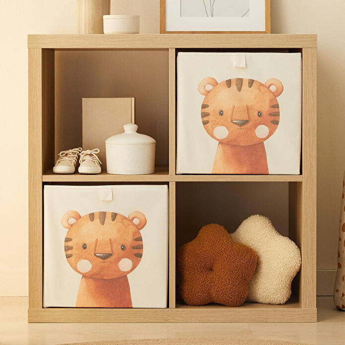 Ocean Home Textile Çocuk Odası Sevimli Kaplan Kutu 33 X 30 X 33 Cm