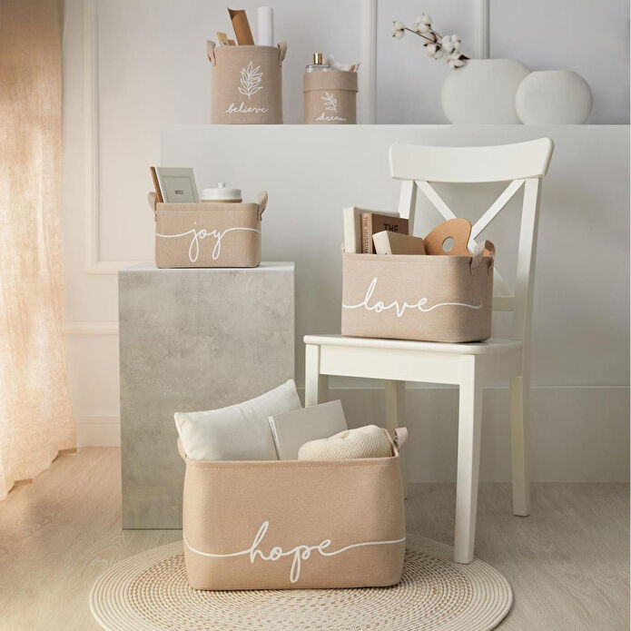 Ocean Home Textile 2'li Bej Renk Sepet Set