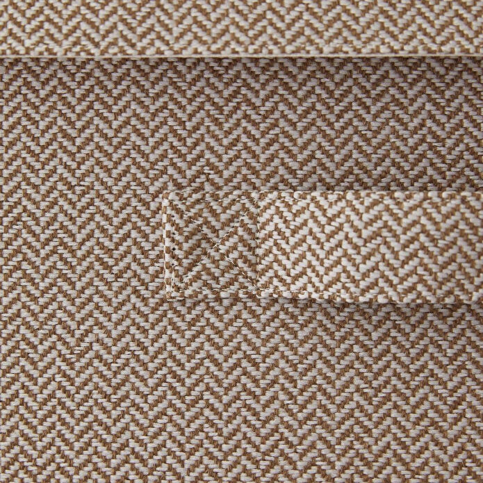 Ocean Home Textile Bej Renk Dokulu Kumaş Kapaklı Kutu 30 X 30 X 30 Cm