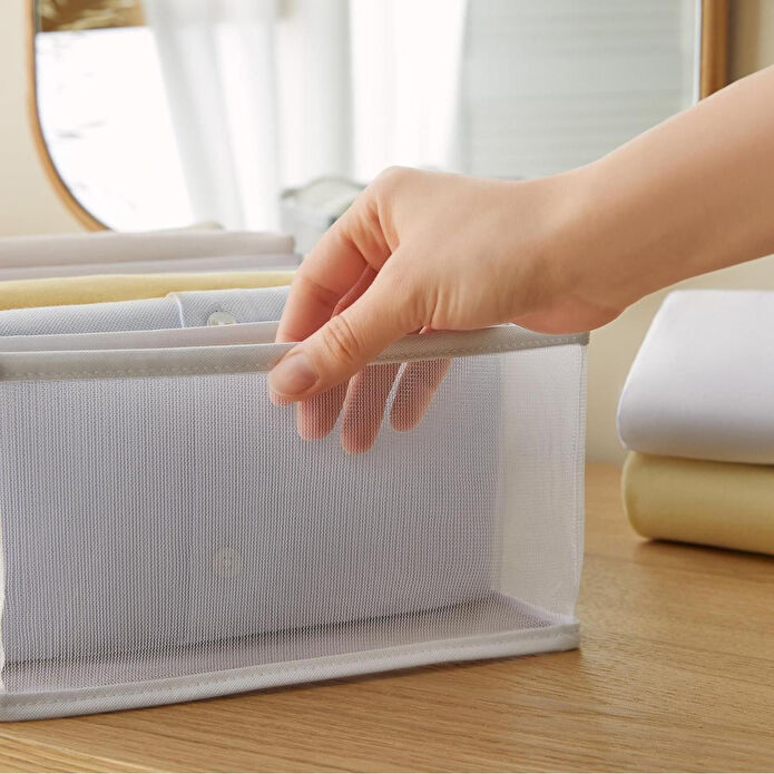 Ocean Home Textile 7 Bölmeli Beyaz Renk File Çekmece Düzenleyici 22 X 41,5 X 12 Cm