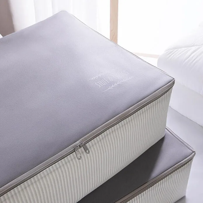 Ocean Home Textile 2'li Gri Renk Stuff & Things Baza Altı Hurç Set