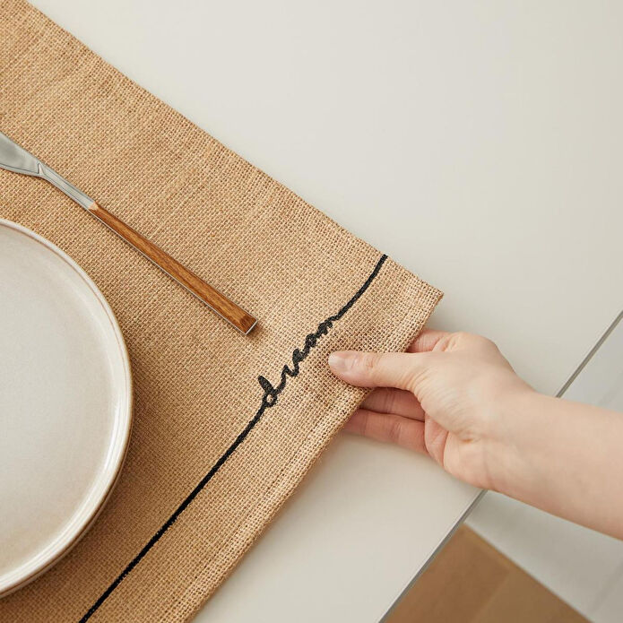 Ocean Home Textile 6'lı Jüt Amerikan Servis Seti 45 X 35 Cm