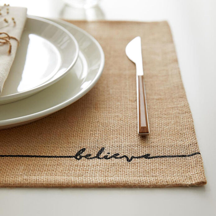 Ocean Home Textile 6'lı Believe Jüt Amerikan Servis Seti 45 X 35 Cm