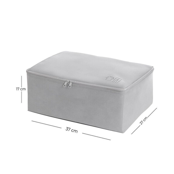 Ocean Home Textile 3'lü Gri Renk Bavul İçi Düzenleyici Set