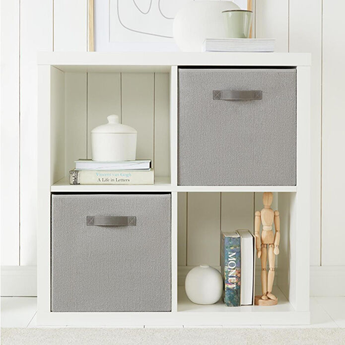 Ocean Home Textile 2'li Gri Renk Jüt Kutu Set 33x30x33 Cm