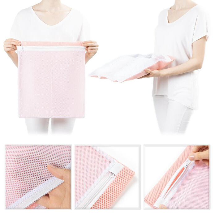 Ocean Home Textile Pembe Renk Ayakkabı Yıkama Filesi 35 X 40 Cm