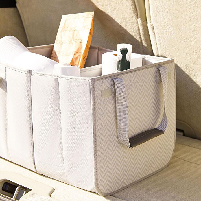 Ocean Home Textile Araç İçi Gri Balıksırtı Bagaj Düzenleyici 31 X 36 X 27 Cm