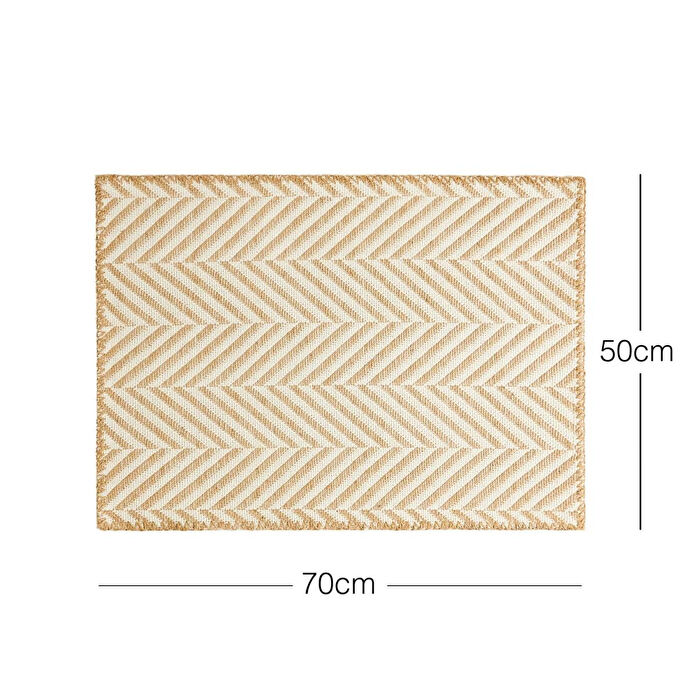 Ocean Home Textile Ekru Renk Balıksırtı Jüt Paspas 50 X 70 Cm