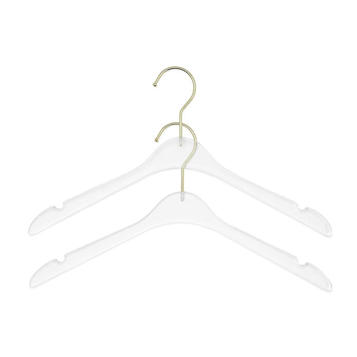 Ocean Home Textile 2'li Şeffaf Akrilik Giysi Askısı 21.5 X 38.5 X 1 Cm