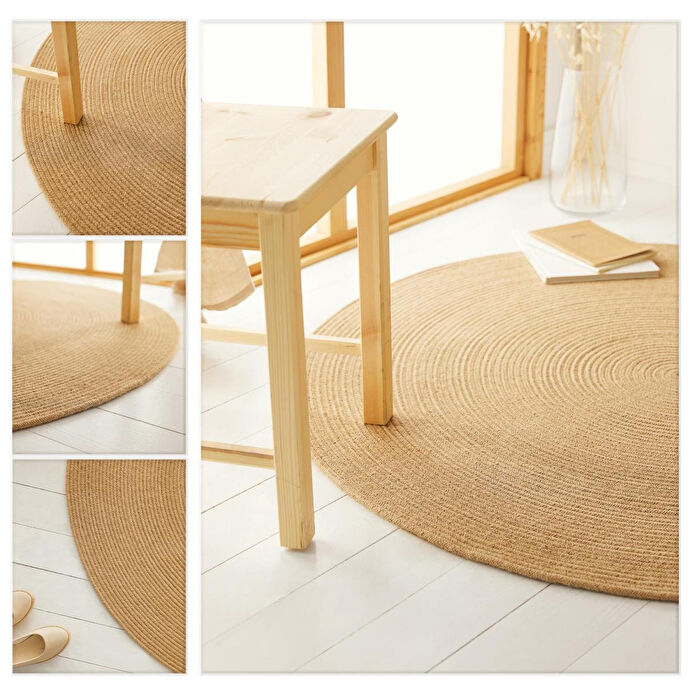 Ocean Home Textile Jüt Halı Kilim Ø 120 Cm