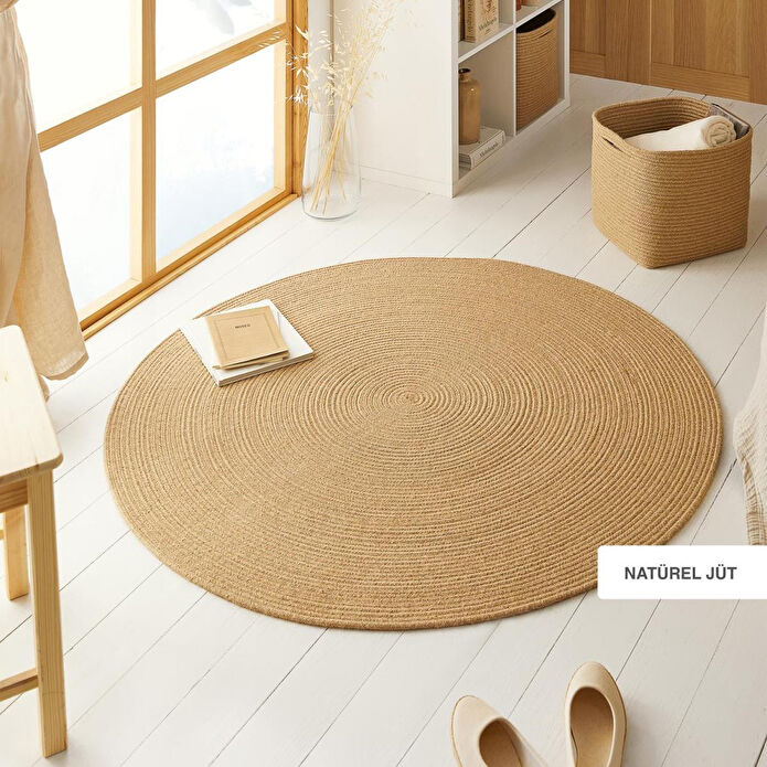 Ocean Home Textile Jüt Halı Kilim Ø 120 Cm