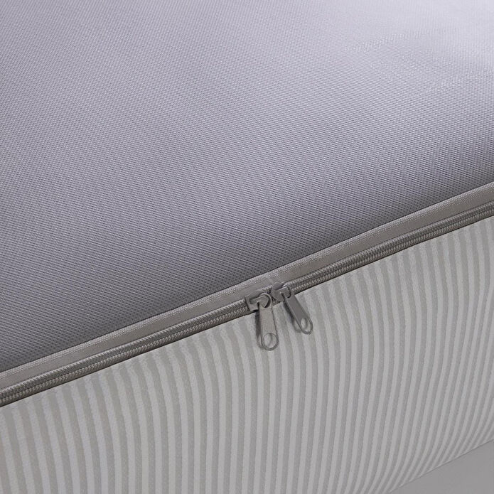 Ocean Home Textile Büyük Boy Gri Çizgili Stuff & Things Baza Altı Hurç 62 X 46 X 22 Cm