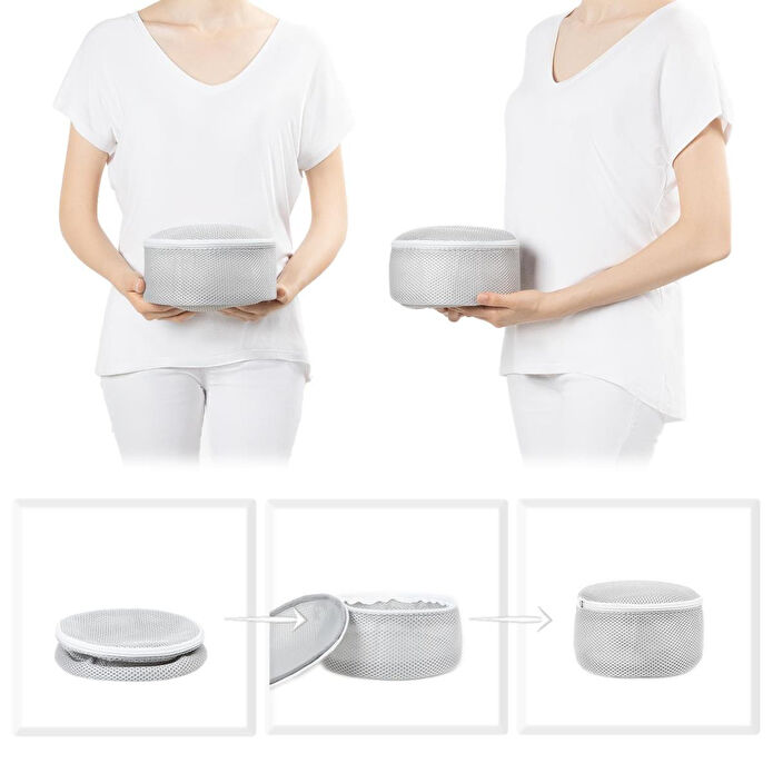 Ocean Home Textile Gri Renk İç Çamaşırı Yıkama Filesi 20 X 10 Cm