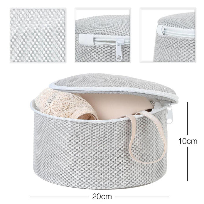 Ocean Home Textile Gri Renk İç Çamaşırı Yıkama Filesi 20 X 10 Cm