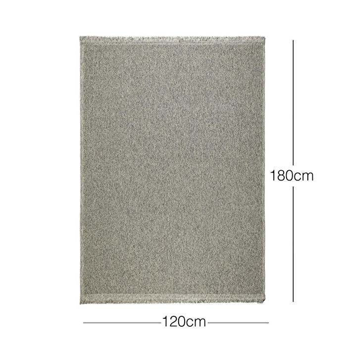 Ocean Home Textile Yıkanabilir Saçaklı Buklet Gri Renk Halı Kilim 120 X 180 Cm
