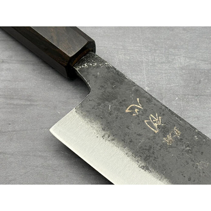 Hatsukokoro Bunka Şef Bıçağı - Aogami #2 - Kurouchi 165mm - Abanoz Sap