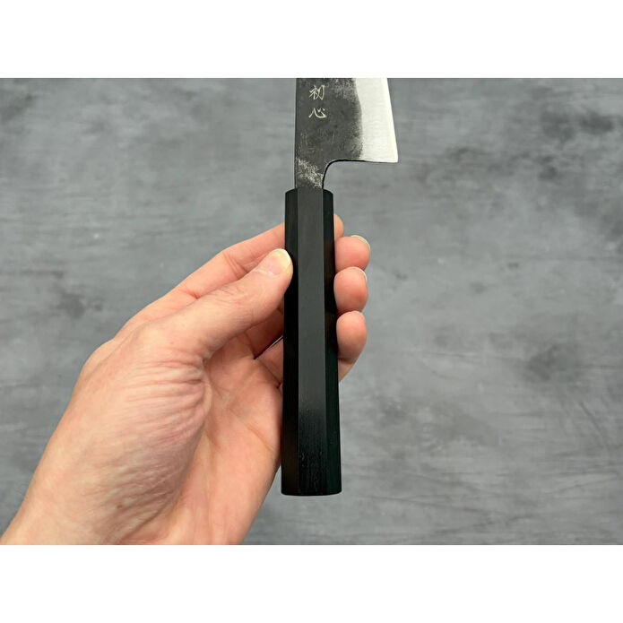 Hatsukokoro Ko Bunka Şef Bıçağı - Aogami #2 - Kurouchi 120mm - Abanoz Sap
