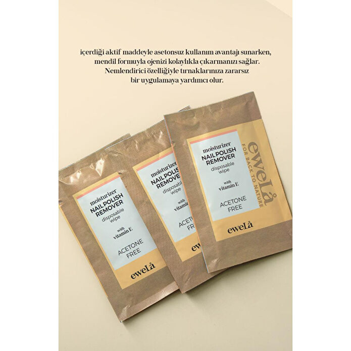 eweLa Asetonsuz Oje Çıkarıcı Mendil - 10 Adet