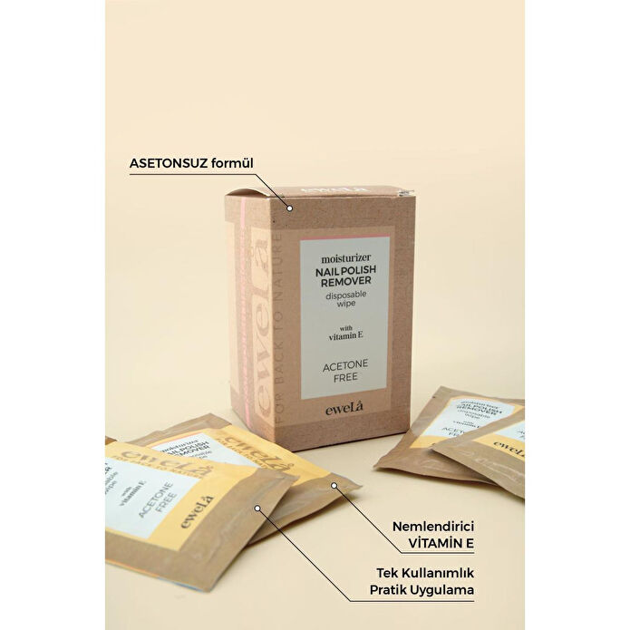 eweLa Asetonsuz Oje Çıkarıcı Mendil - 10 Adet