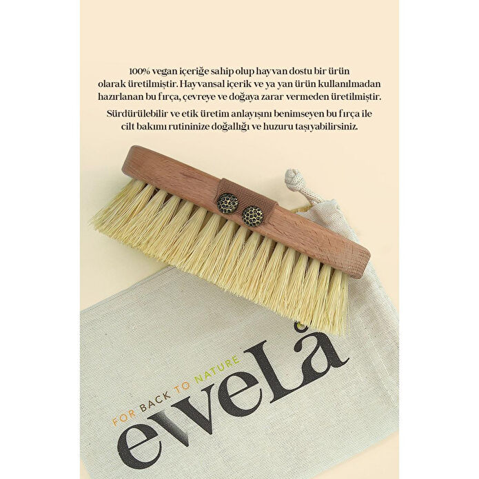 eweLa Selülit Fırçası %100 Doğal Kaktüs Otu Vegan