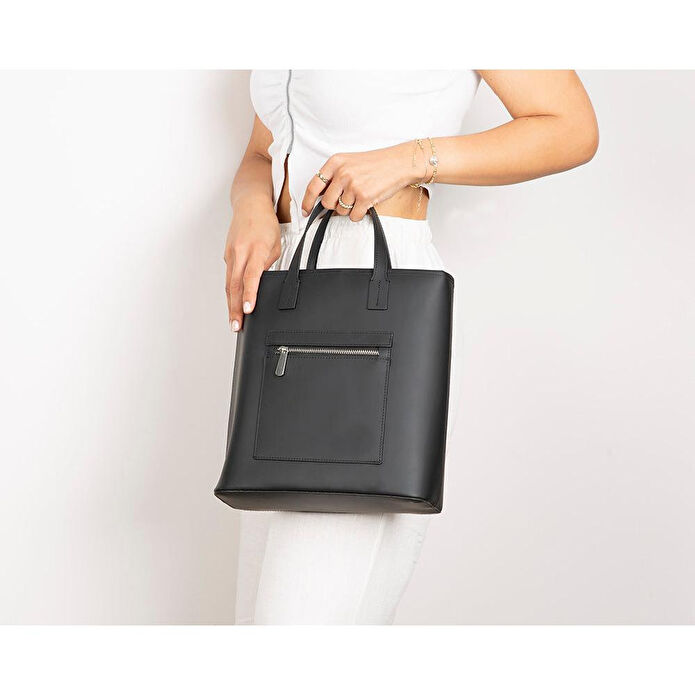 Bloominbag Bloomtote Valetto Noir Hakiki Deri Omuz Çantası / Tote Bag