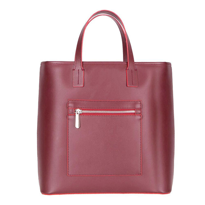 Bloominbag Bloomtote Valetto Burgundy Hakiki Deri Omuz Çantası / Tote Bag