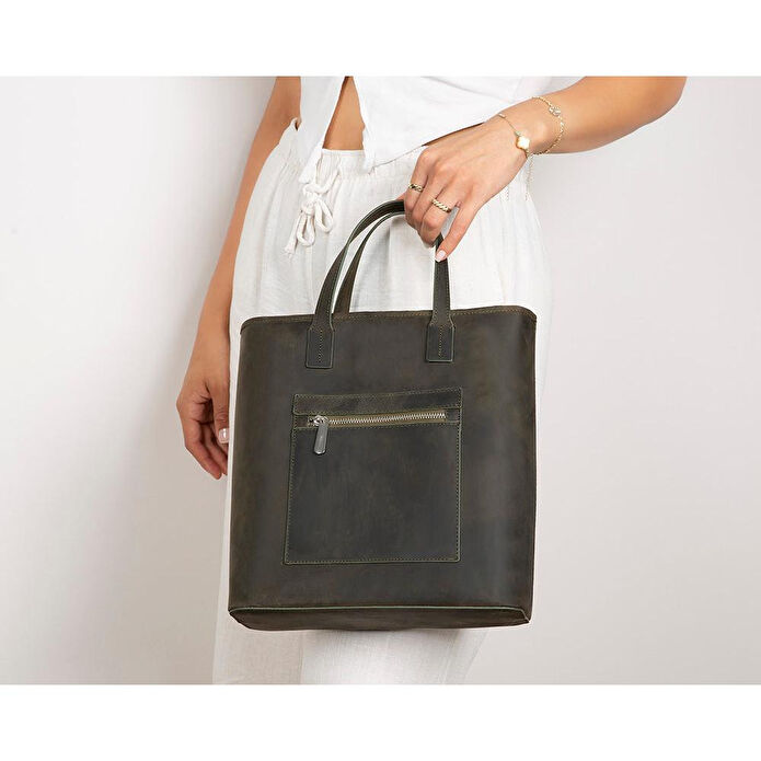 Bloominbag Bloomtote Valetto Cypress Hakiki Deri Omuz Çantası / Tote Bag