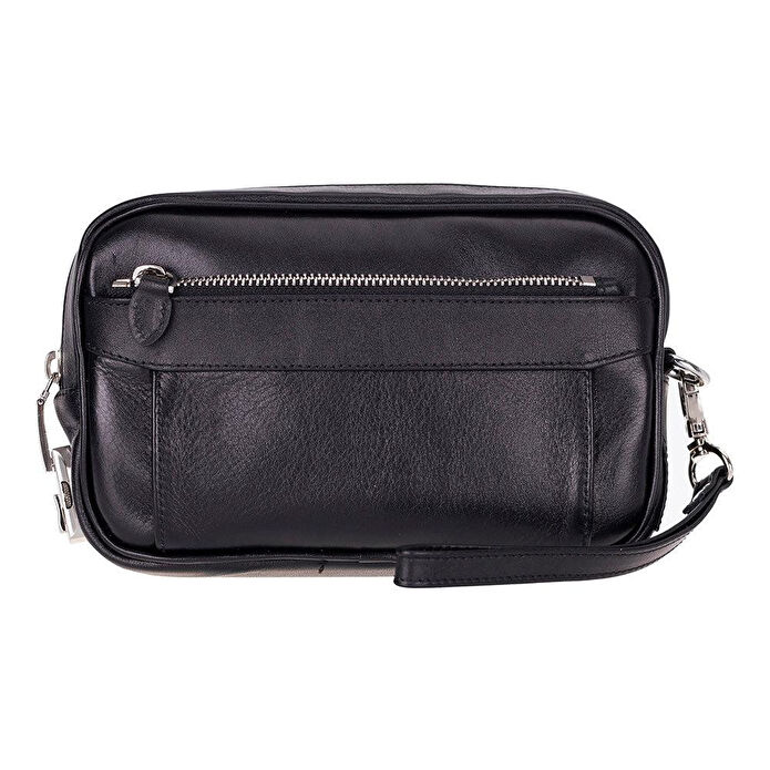 Bloominbag Bloomclutch Forge Obsidian Black Luxe Hakiki Deri Unisex Clutch