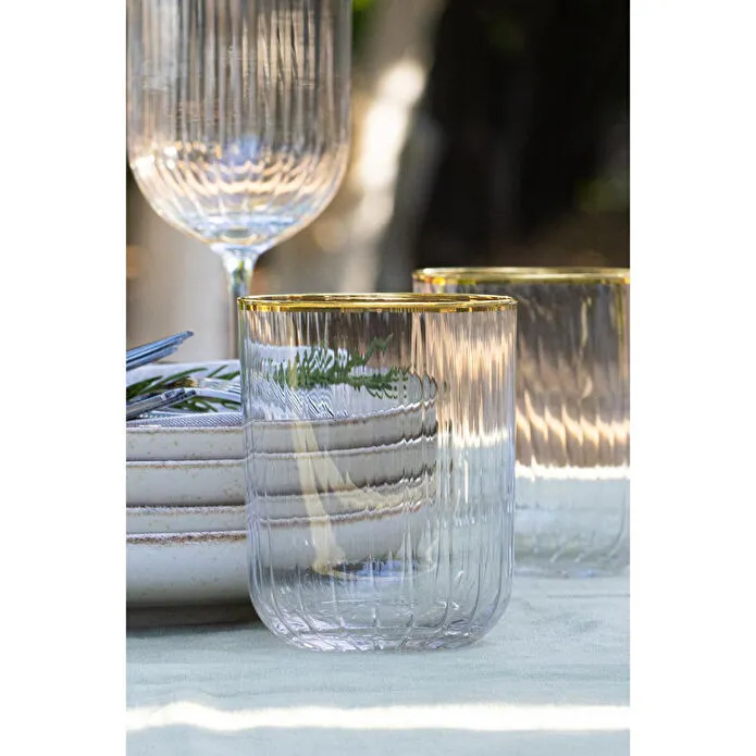 Rakle Adore Gold 4'lü Su Bardağı Seti 350 Cc