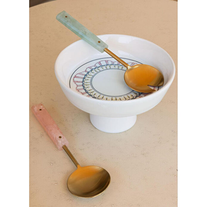 The Mia Spring Ayaklı Meyvelik Pembe 23x14 Cm